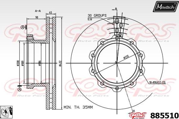 Maxtech 70200275 - Ремкомплект, тормозной суппорт autospares.lv