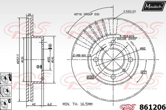 Maxtech 70200799 - Ремкомплект, тормозной суппорт autospares.lv