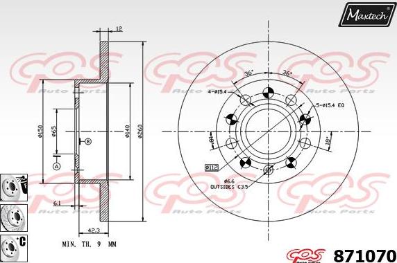 Maxtech 70200792 - Ремкомплект, тормозной суппорт autospares.lv