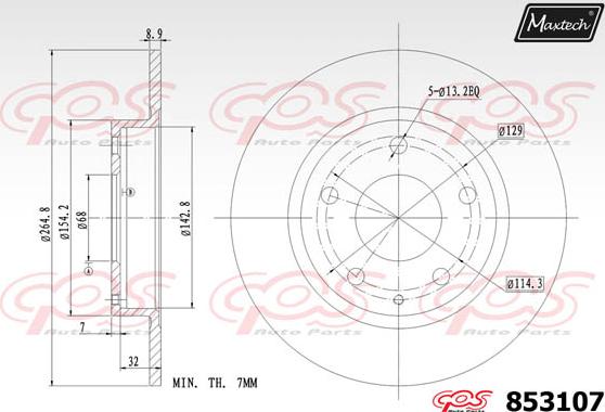 Maxtech 70200761 - Ремкомплект, тормозной суппорт autospares.lv