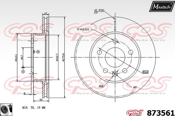 Maxtech 70200705 - Ремкомплект, тормозной суппорт autospares.lv