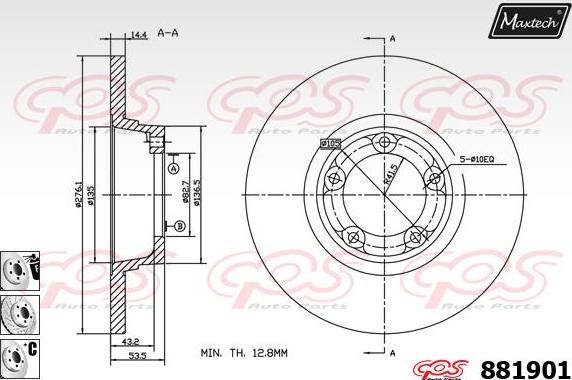 Maxtech 70200717 - Ремкомплект, тормозной суппорт autospares.lv