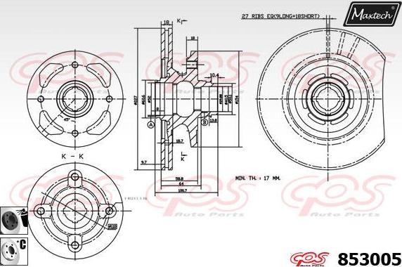 Maxtech 70200730 - Ремкомплект, тормозной суппорт autospares.lv