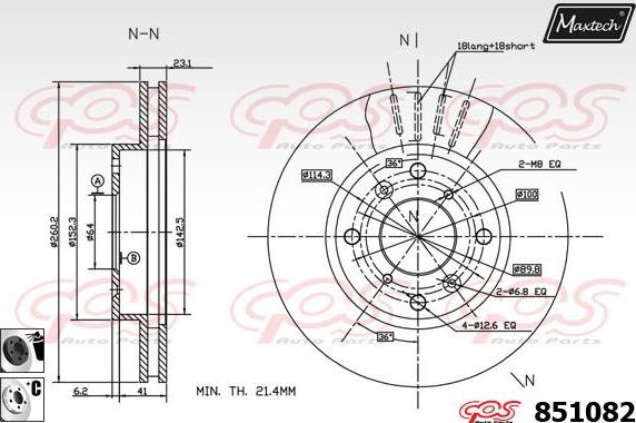 Maxtech 70200737 - Ремкомплект, тормозной суппорт autospares.lv