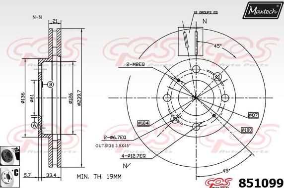 Maxtech 70203044 - Ремкомплект, тормозной суппорт autospares.lv