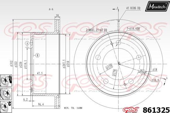 Maxtech 70203041 - Ремкомплект, тормозной суппорт autospares.lv