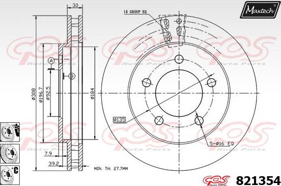 Maxtech 70203042 - Ремкомплект, тормозной суппорт autospares.lv