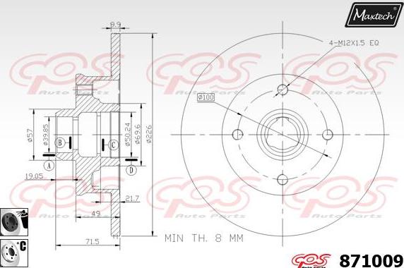 Maxtech 70203012 - Ремкомплект, тормозной суппорт autospares.lv