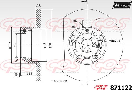 Maxtech 70203037 - Ремкомплект, тормозной суппорт autospares.lv