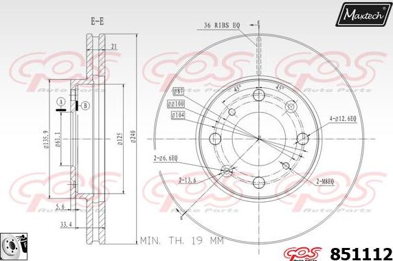 Maxtech 71810007 - Направляющий болт, корпус скобы тормоза autospares.lv