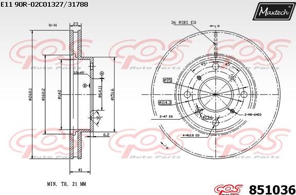 Maxtech 71810144 - Направляющий болт, корпус скобы тормоза autospares.lv