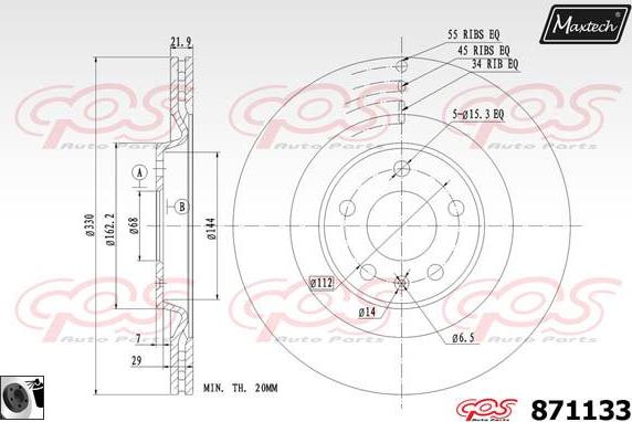 Maxtech 71810131 - Направляющий болт, корпус скобы тормоза autospares.lv