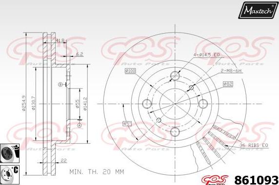 Maxtech 71810173 - Направляющий болт, корпус скобы тормоза autospares.lv