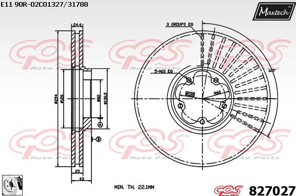 Maxtech 71810205 - Направляющий болт, корпус скобы тормоза autospares.lv