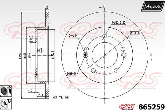 Maxtech 72944009 - Поршень, корпус скобы тормоза autospares.lv