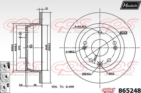 Maxtech 72944008 - Поршень, корпус скобы тормоза autospares.lv