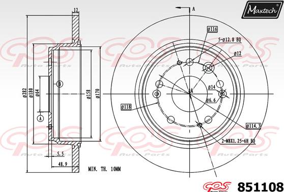 Maxtech 72945014 - Поршень, корпус скобы тормоза autospares.lv