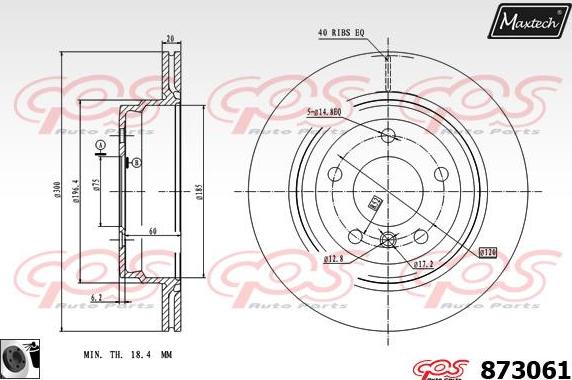 Maxtech 72945018 - Поршень, корпус скобы тормоза autospares.lv