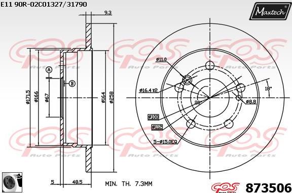 Maxtech 72946004 - Поршень, корпус скобы тормоза autospares.lv