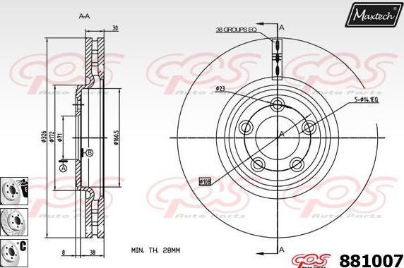 Maxtech 72940008 - Поршень, корпус скобы тормоза autospares.lv