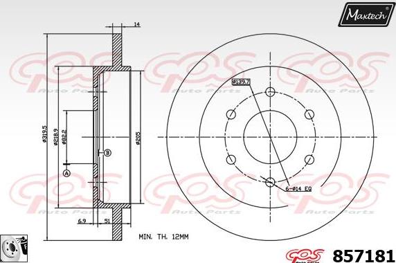 Maxtech 72940021 - Поршень, корпус скобы тормоза autospares.lv