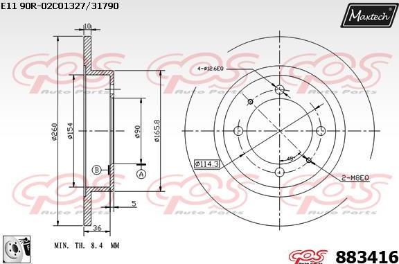 Maxtech 72941009 - Поршень, корпус скобы тормоза autospares.lv