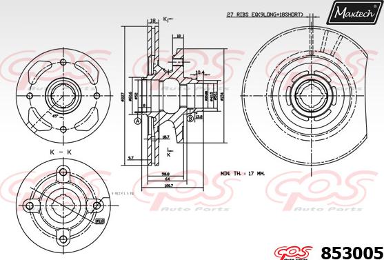 Maxtech 72948041 - Поршень, корпус скобы тормоза autospares.lv