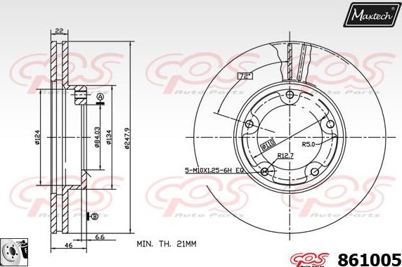 Maxtech 72948047 - Поршень, корпус скобы тормоза autospares.lv