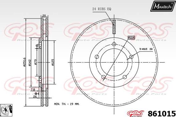 Maxtech 72948051 - Поршень, корпус скобы тормоза autospares.lv