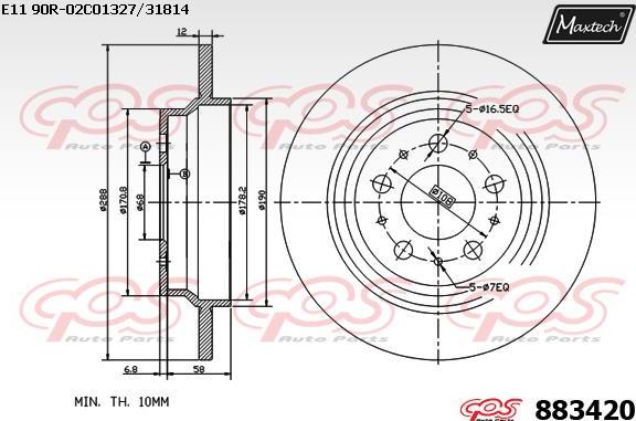 Maxtech 72948013 - Поршень, корпус скобы тормоза autospares.lv