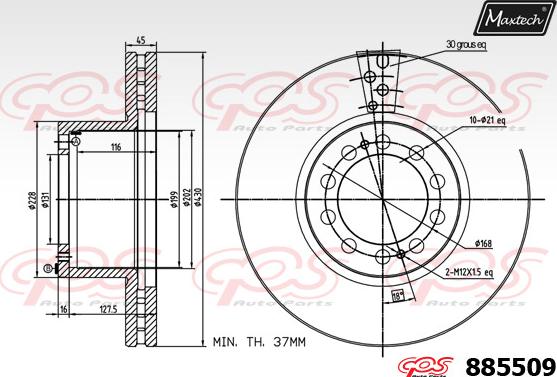 Maxtech 72948035 - Поршень, корпус скобы тормоза autospares.lv