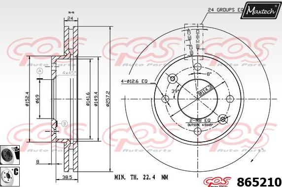 Maxtech 72943001 - Поршень, корпус скобы тормоза autospares.lv