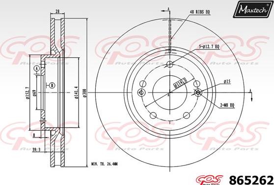 Maxtech 72943003 - Поршень, корпус скобы тормоза autospares.lv