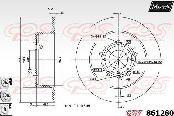 Maxtech 72943002 - Поршень, корпус скобы тормоза autospares.lv