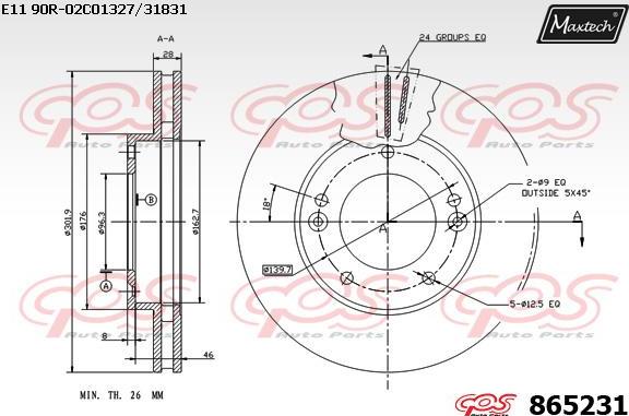 Maxtech 72943010 - Поршень, корпус скобы тормоза autospares.lv