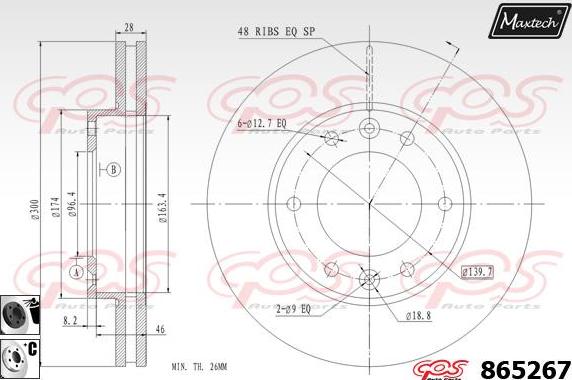 Maxtech 72943013 - Поршень, корпус скобы тормоза autospares.lv