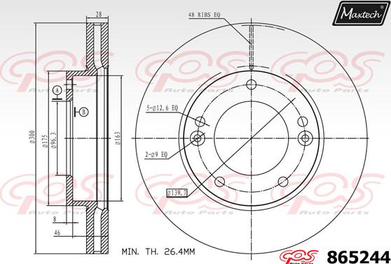 Maxtech 72943012 - Поршень, корпус скобы тормоза autospares.lv