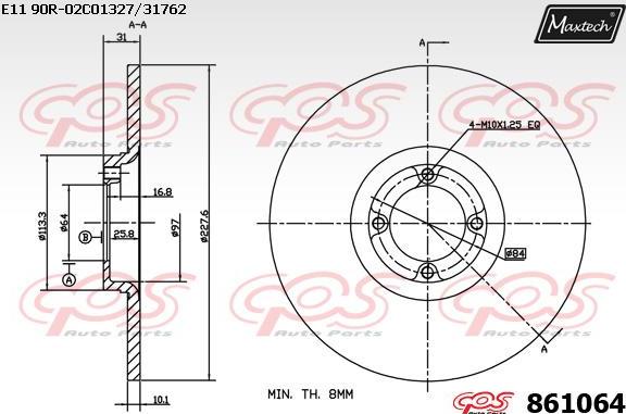 Maxtech 72942003 - Поршень, корпус скобы тормоза autospares.lv