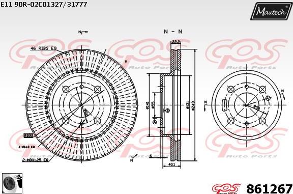 Maxtech 72954054 - Поршень, корпус скобы тормоза autospares.lv