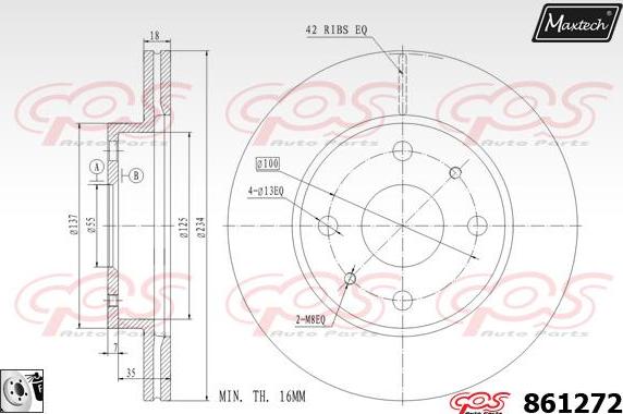 Maxtech 72954055 - Поршень, корпус скобы тормоза autospares.lv