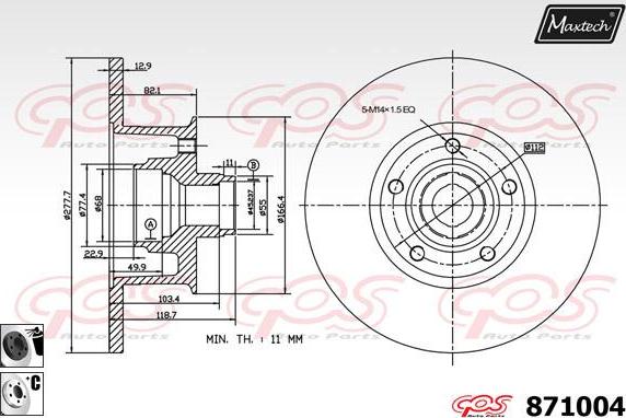 Maxtech 72954007 - Поршень, корпус скобы тормоза autospares.lv