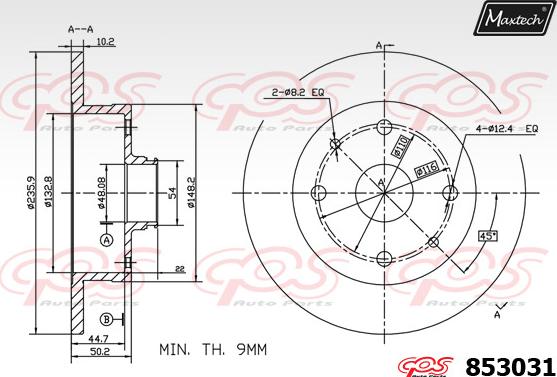 Maxtech 72954013 - Поршень, корпус скобы тормоза autospares.lv