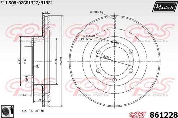 Maxtech 72954012 - Поршень, корпус скобы тормоза autospares.lv