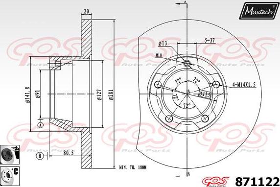 Maxtech 72954027 - Поршень, корпус скобы тормоза autospares.lv