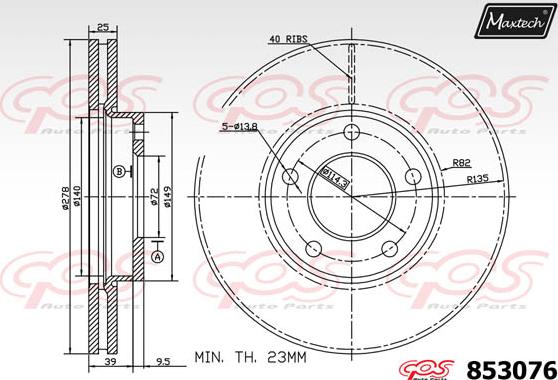 Maxtech 72951005 - Поршень, корпус скобы тормоза autospares.lv