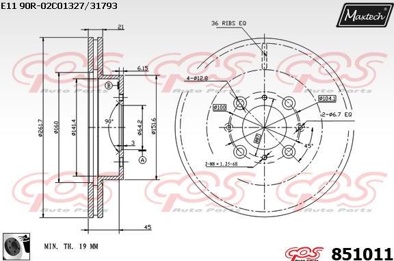 Maxtech 72951007 - Поршень, корпус скобы тормоза autospares.lv