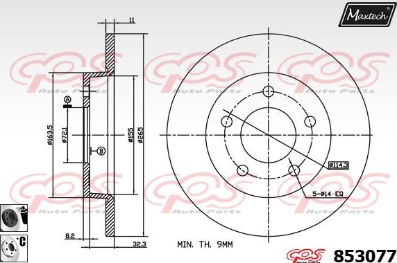 Maxtech 72951015 - Поршень, корпус скобы тормоза autospares.lv