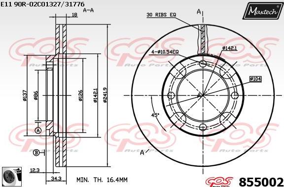 Maxtech 72951013 - Поршень, корпус скобы тормоза autospares.lv