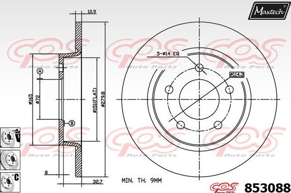 Maxtech 72952007 - Поршень, корпус скобы тормоза autospares.lv