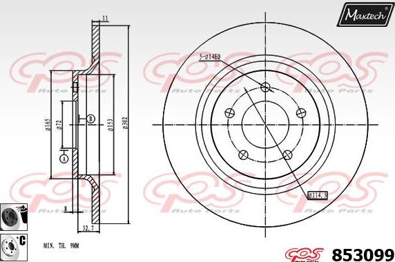 Maxtech 72952010 - Поршень, корпус скобы тормоза autospares.lv